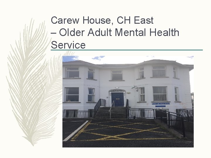 Carew House, CH East – Older Adult Mental Health Service Carew House, CH East – Older Adult Mental Health Service