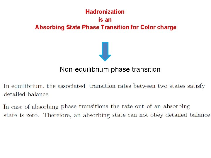 Hadronization is an Absorbing State Phase Transition for Color charge Non-equilibrium phase transition 