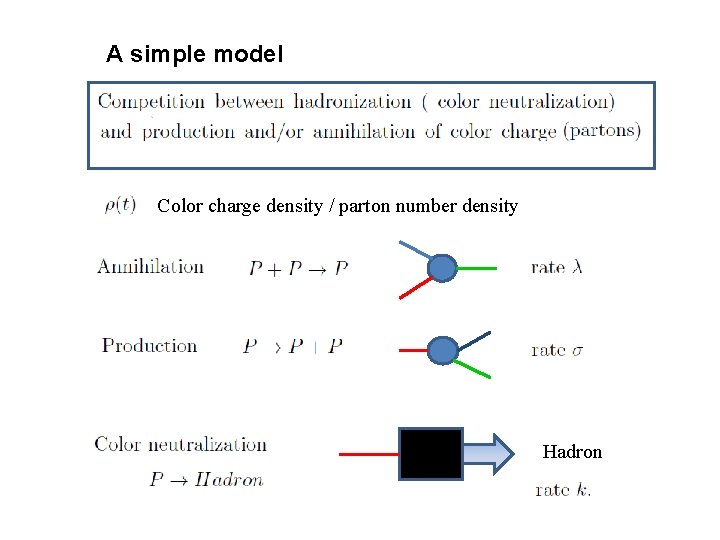 A simple model Color charge density / parton number density Hadron 