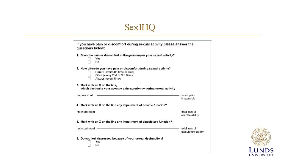 Sex. IHQ Sex. IHQ