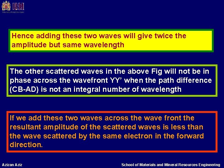 Hence adding these two waves will give twice the amplitude but same wavelength The