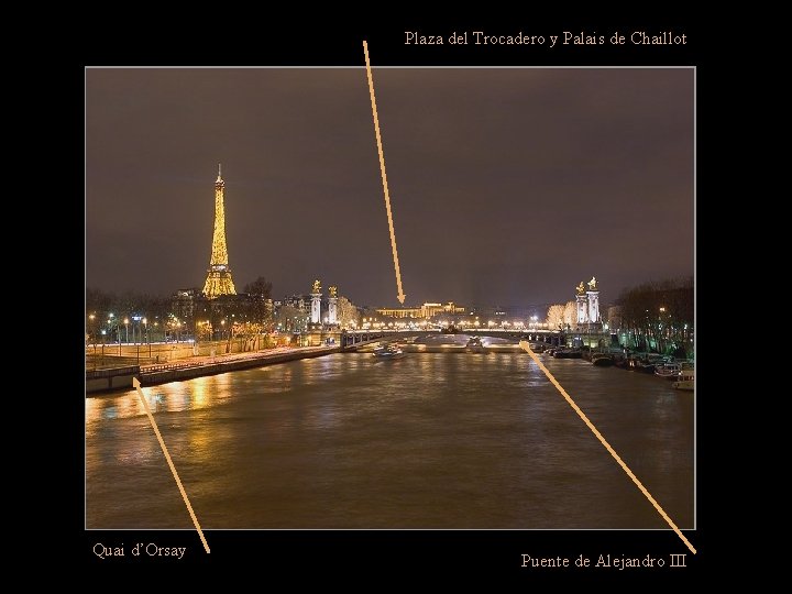 Plaza del Trocadero y Palais de Chaillot Quai d’Orsay Puente de Alejandro III 