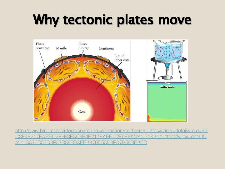 Why tectonic plates move http: //www. bing. com/videos/search? q=animation+tectonic+plates&view=detail&mid=F 3 C 8 F 4