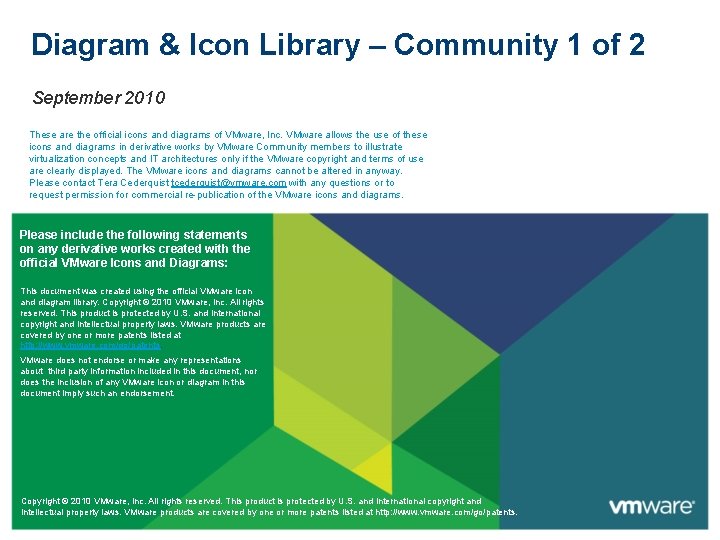 Diagram & Icon Library – Community 1 of 2 September 2010 These are the