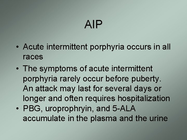 Behavioural Aspects Of Acute Intermittent Porphyria A Luder