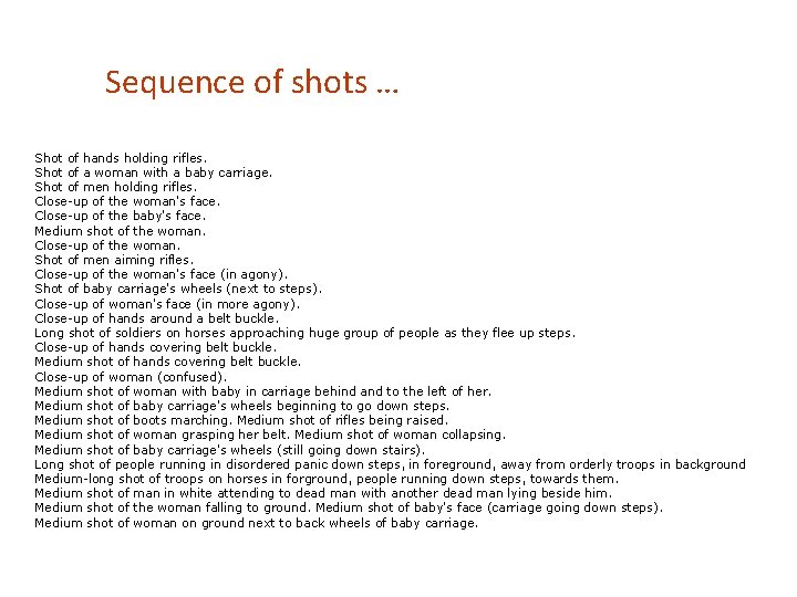 Sequence of shots … Shot of hands holding rifles. Shot of a woman with