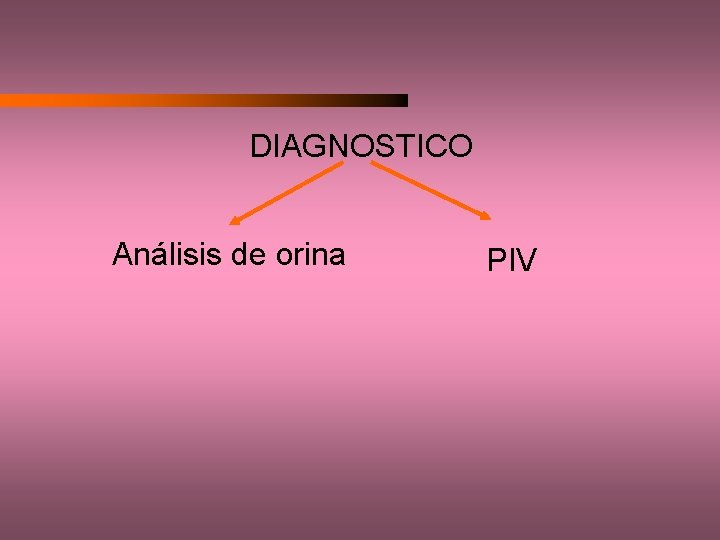DIAGNOSTICO Análisis de orina PIV 