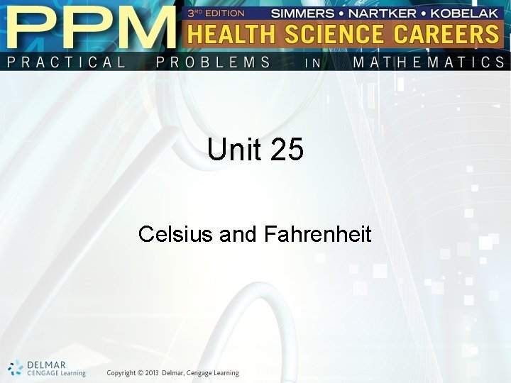 Unit 25 Celsius and Fahrenheit 
