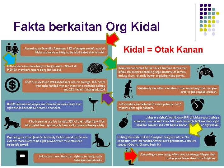 Fakta berkaitan Org Kidal = Otak Kanan Fakta berkaitan Org Kidal = Otak Kanan