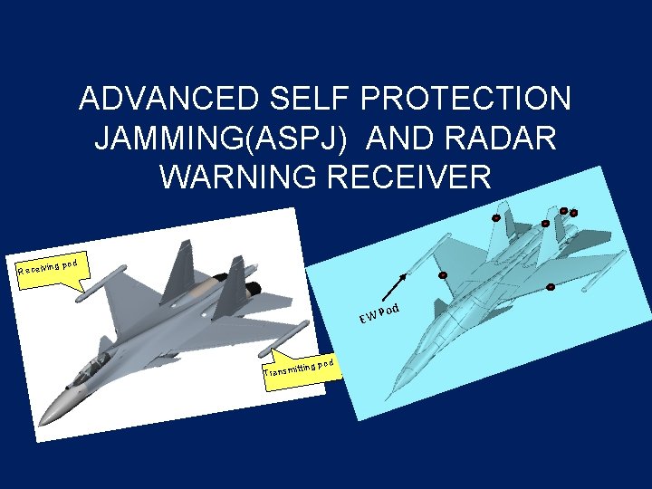 ADVANCED SELF PROTECTION JAMMING(ASPJ) AND RADAR WARNING RECEIVER ing pod Receiv Pod EW d