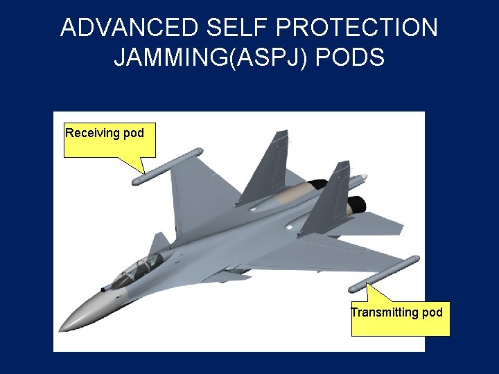 ADVANCED SELF PROTECTION JAMMING(ASPJ) PODS Receiving pod Transmitting pod 