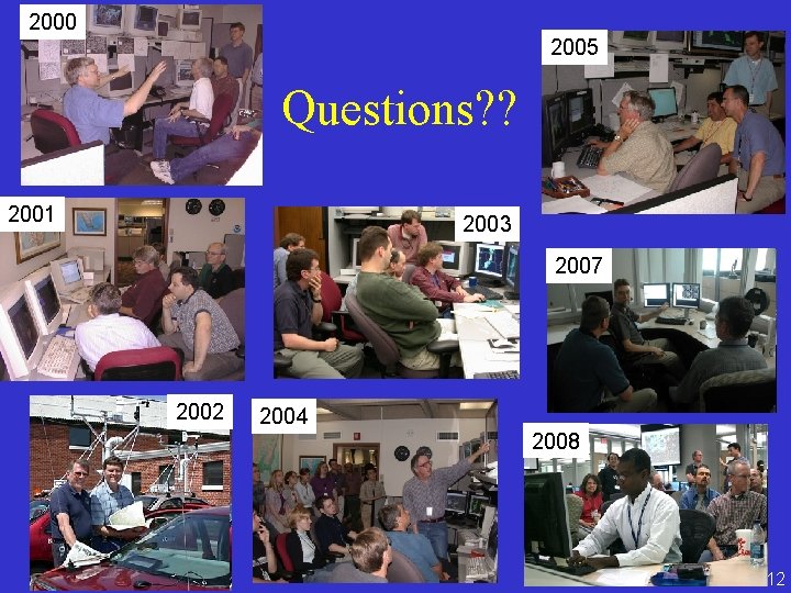 2000 2005 Questions? ? 2001 2003 2007 2002 2004 2008 12 