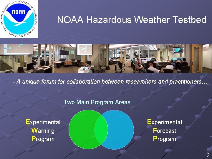 NOAA Hazardous Weather Testbed - A unique forum for collaboration between researchers and practitioners…