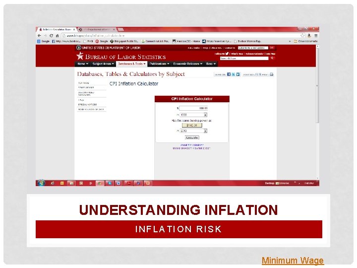 UNDERSTANDING INFLATION RISK Minimum Wage 