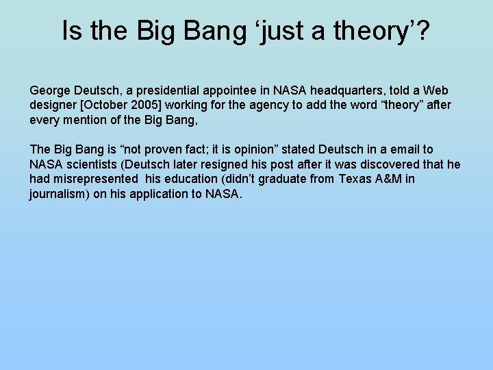 The Scientific Case For The Standard Big Bang