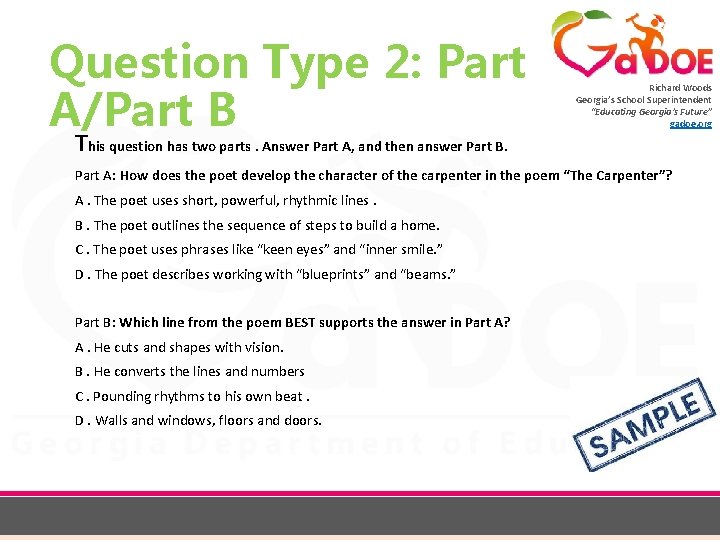 Question Type 2: Part A/Part B This question has two parts. Answer Part A,