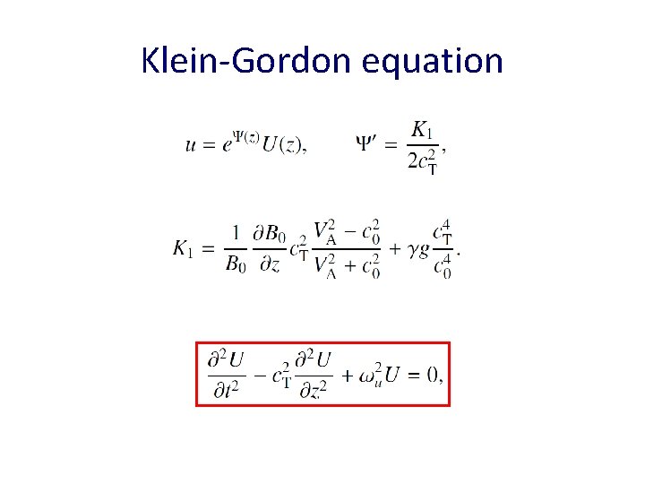 Klein-Gordon equation 