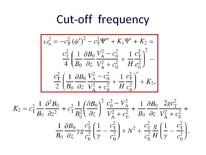Cut-off frequency 
