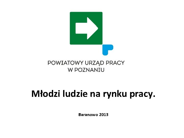 Młodzi ludzie na rynku pracy. Baranowo 2013 