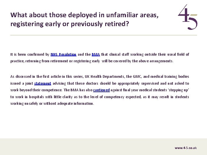 What about those deployed in unfamiliar areas, registering early or previously retired? It is