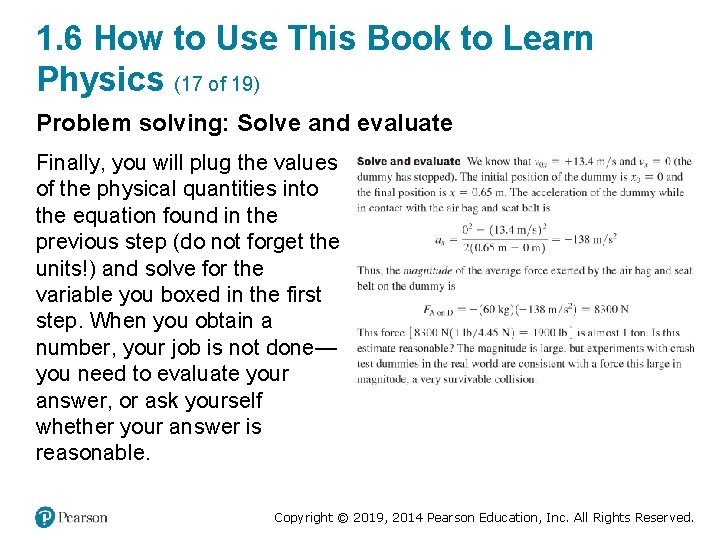 1. 6 How to Use This Book to Learn Physics (17 of 19) Problem