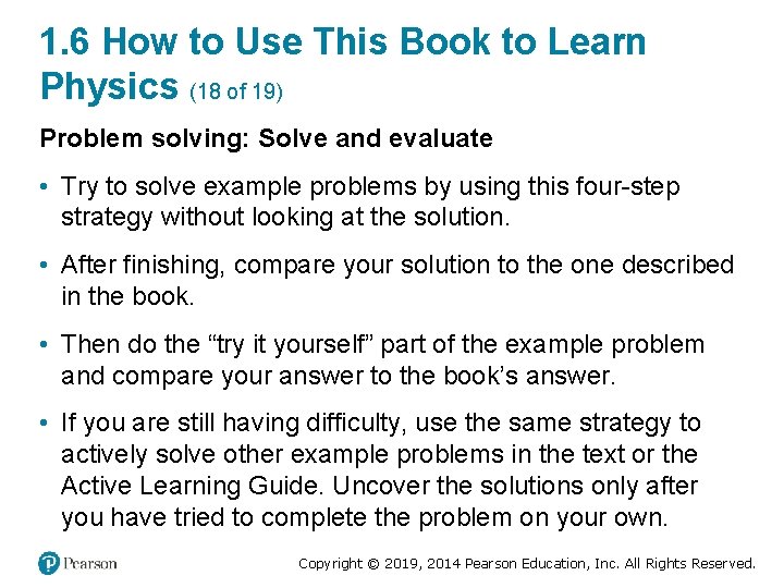 1. 6 How to Use This Book to Learn Physics (18 of 19) Problem