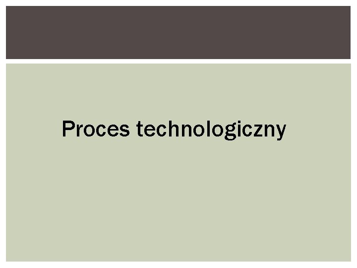 Proces technologiczny 