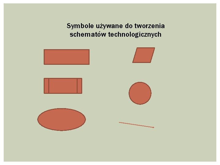 Symbole używane do tworzenia schematów technologicznych 
