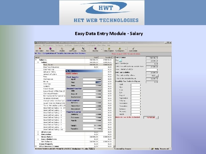 Easy Data Entry Module - Salary 