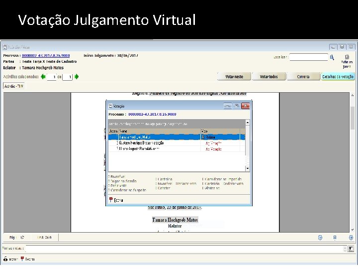 Votação Julgamento Virtual 