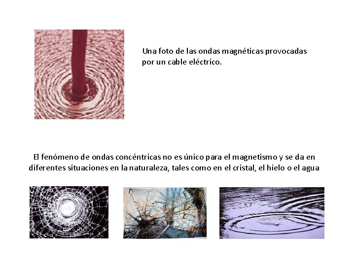 Una foto de las ondas magnéticas provocadas por un cable eléctrico. El fenómeno de