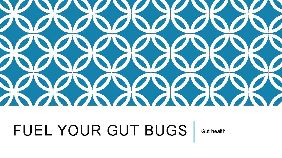 FUEL YOUR GUT BUGS Gut health 