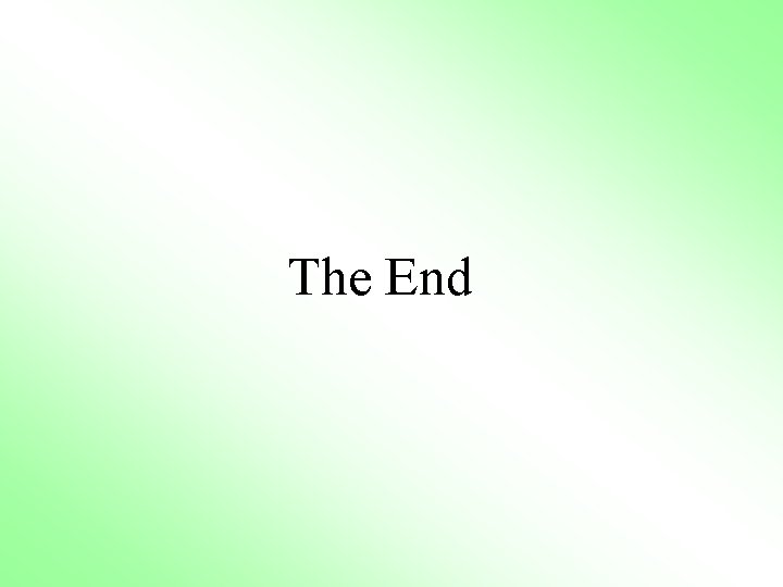 The End 