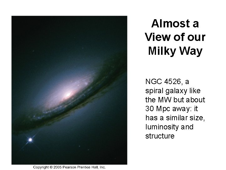 Almost a View of our Milky Way NGC 4526, a spiral galaxy like the