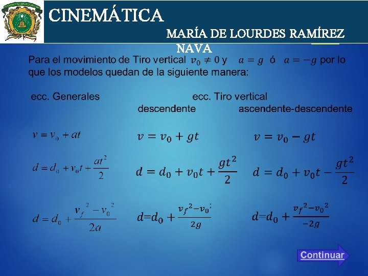 cin CINEMÁTICA MARÍA DE LOURDES RAMÍREZ NAVA 