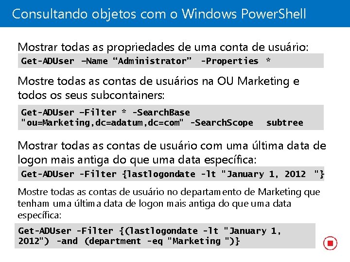 Microsoft Official Course Module 4 Automating Active Directory