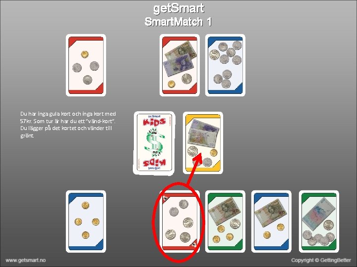 get. Smart. Match 1 Du har inga gula kort och inga kort med 57