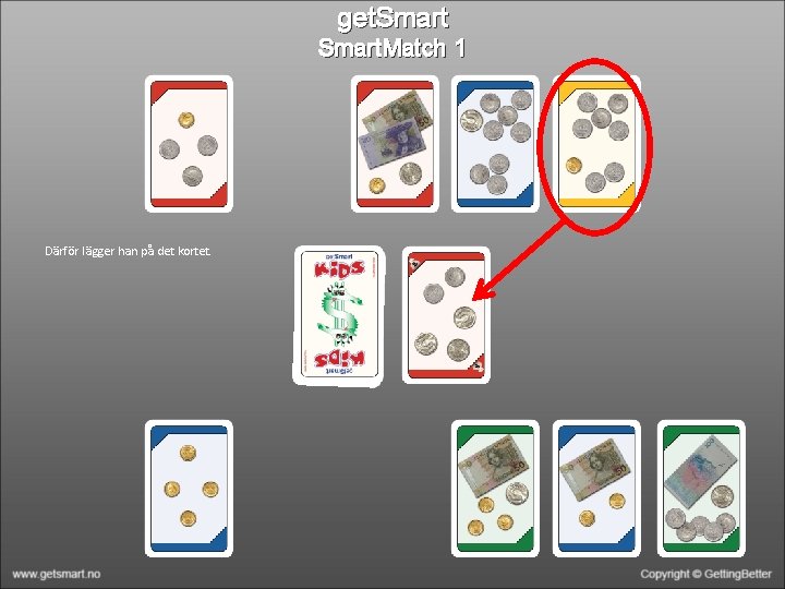 get. Smart. Match 1 Därför lägger han på det kortet. 