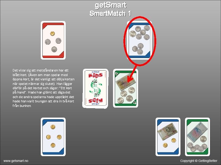 get. Smart. Match 1 Det visar sig att motståndaren har ett blått kort. (Även