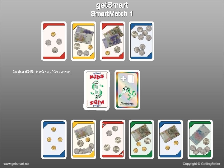 get. Smart. Match 1 Du drar därför in två kort från bunken. 