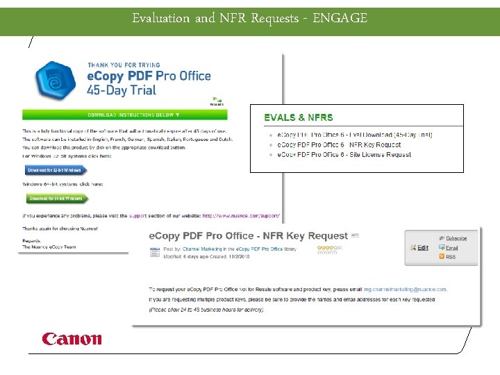 Evaluation and NFR Requests - ENGAGE 