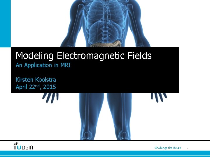 Modeling Electromagnetic Fields An Application in MRI Kirsten Koolstra April 22 nd, 2015 Challenge