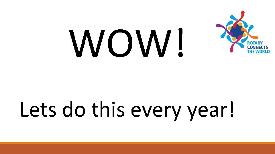 WOW! Lets do this every year! 