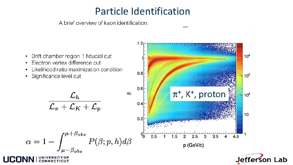 Particle Identification +, K+, proton 