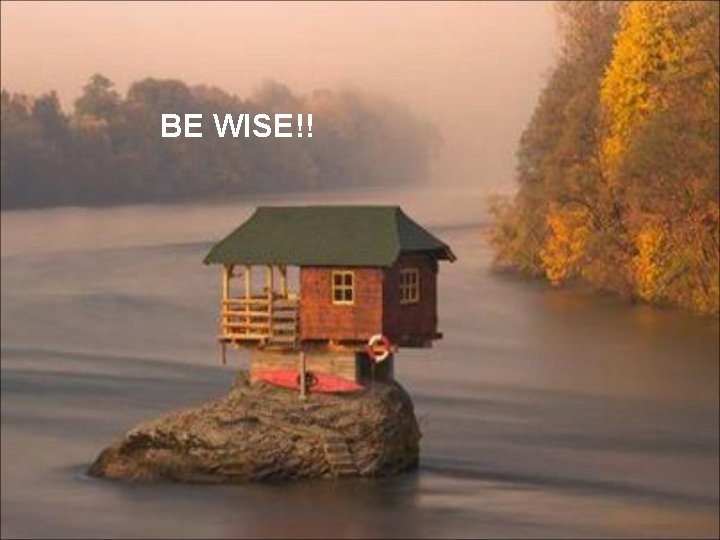 BE WISE!! BE WISE!!
