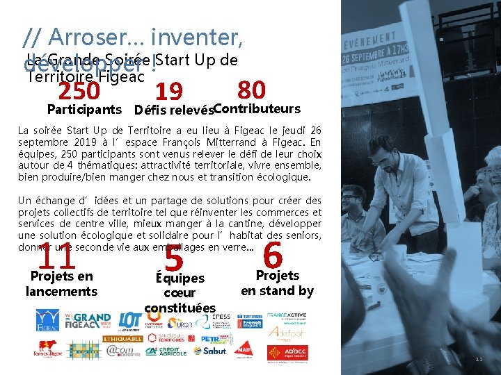 // Arroser… inventer, La Grande Soirée Start Up de développer ! Territoire Figeac 250