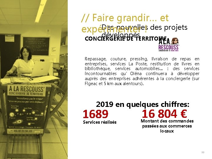 // Faire grandir… et Des nouvelles des projets expérimenter ! développés CONCIERGERIE DE TERRITOIRE