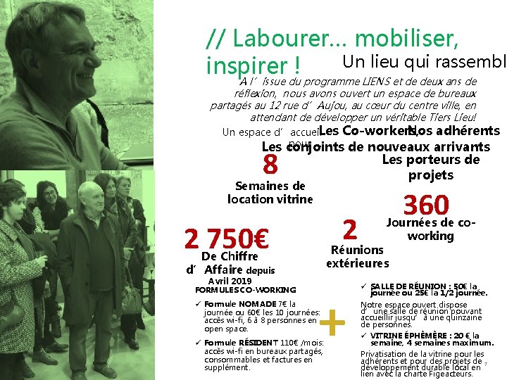 // Labourer… mobiliser, Un lieu qui rassembl inspirer ! A l’issue du programme LIENS