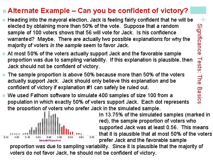 Example – Can you be confident of victory? + n Alternate Heading into the