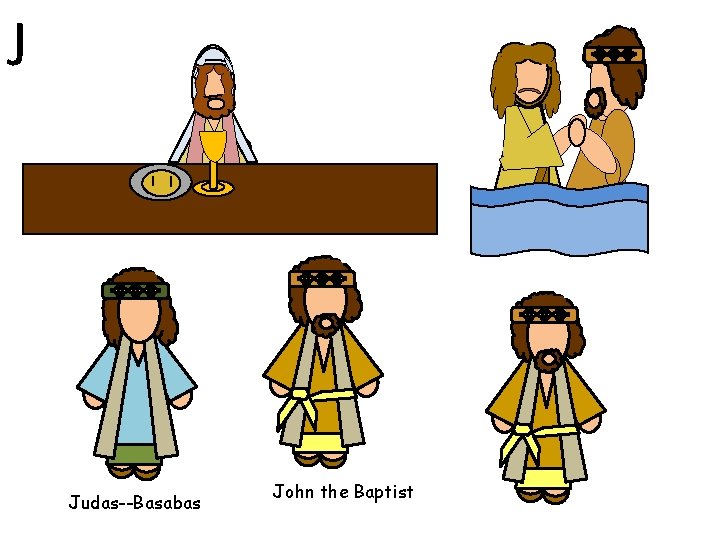 J Judas--Basabas John the Baptist 